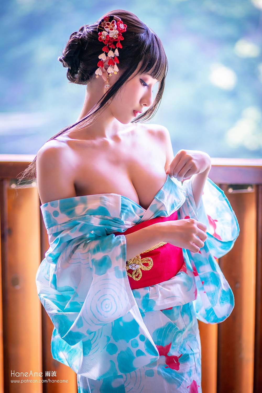 Hane Ame 雨波写真 – 溫泉 Cosplay-第1张