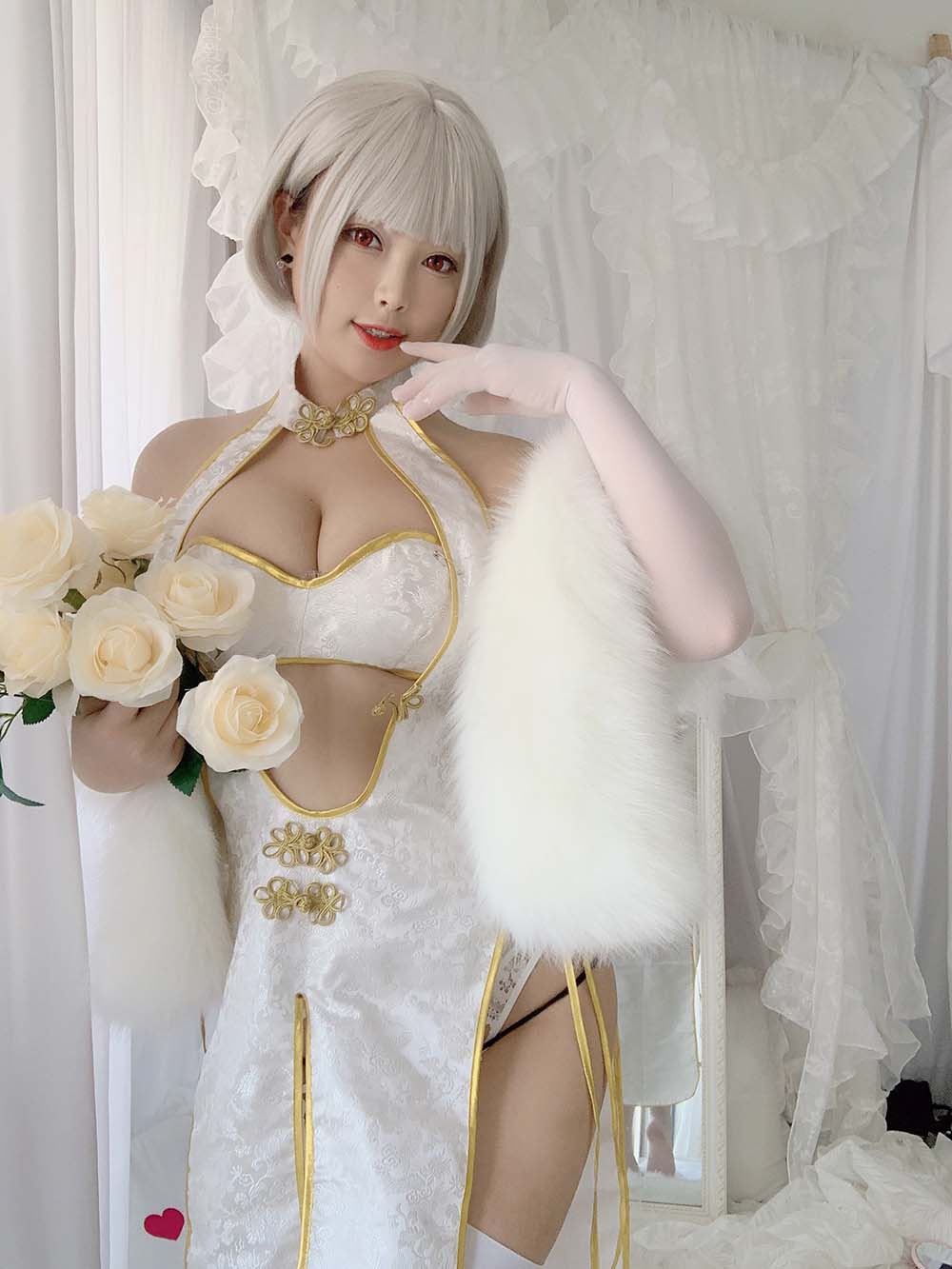 白烨 – 白旗袍 Cosplay-第2张