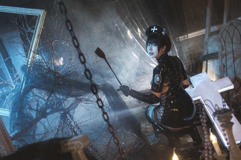 小容仔咕咕咕 – 黑暗护士 Cosplay-第2张