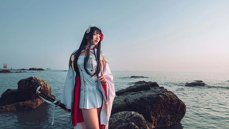 九曲Jean – 碧蓝航线 海边 Cosplay-第1张