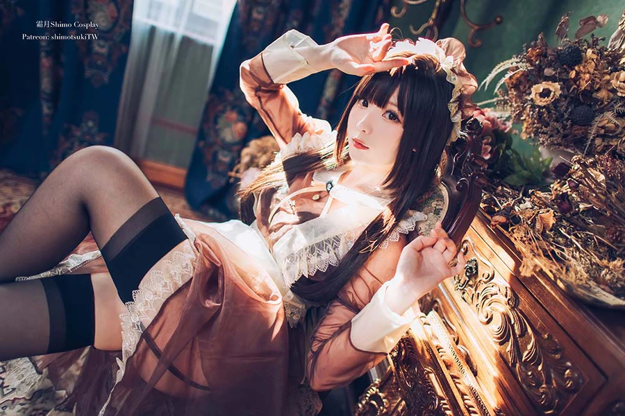 霜月shimo – 女仆 Cosplay-第1张