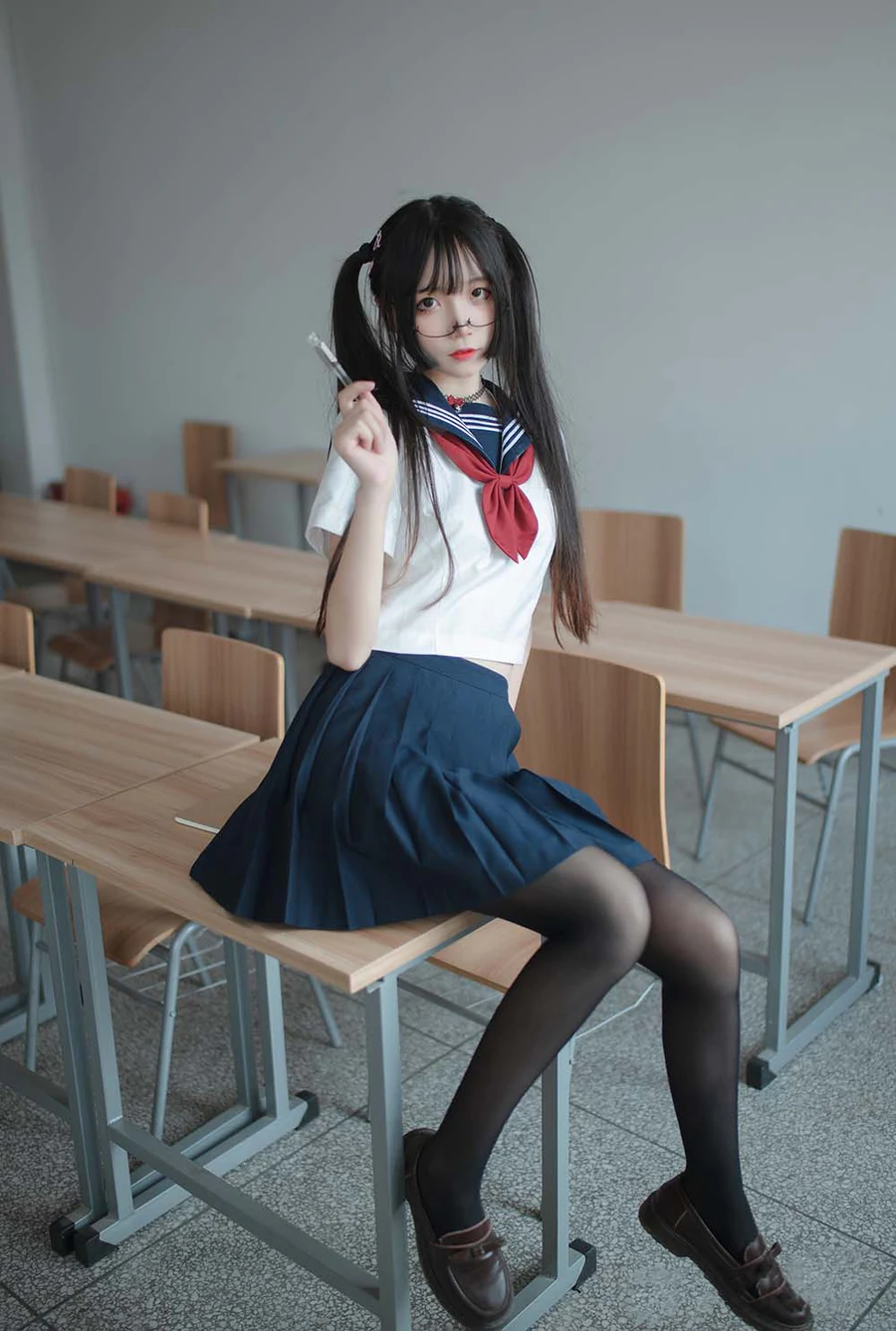 五更百鬼 – 要一起学习吗 Cosplay-第2张