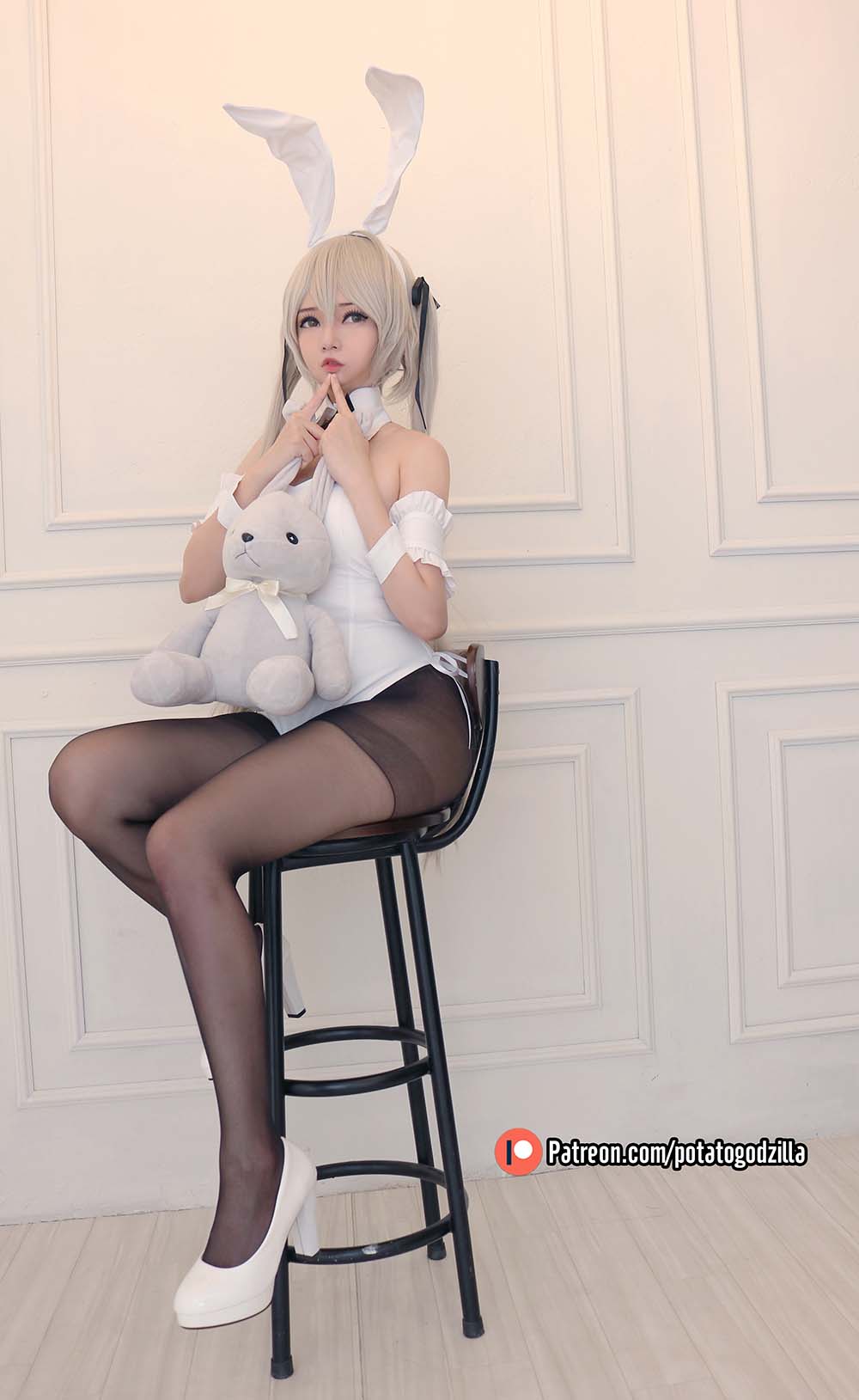 Potato Godzilla – Sora Kasugano Bunny Suit Cosplay-第2张