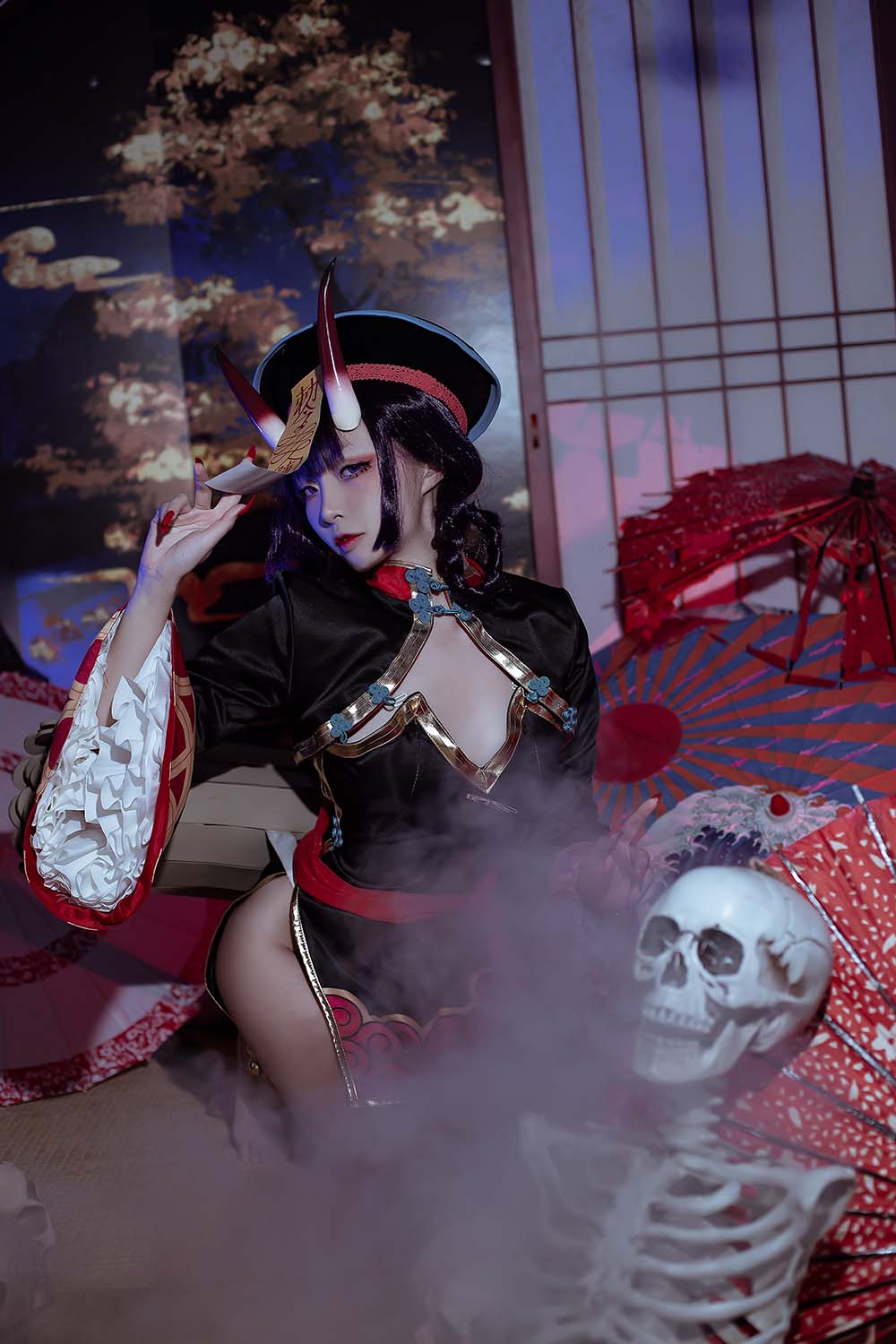二佐Nisa – fate酒吞僵尸童子 Cosplay-第1张
