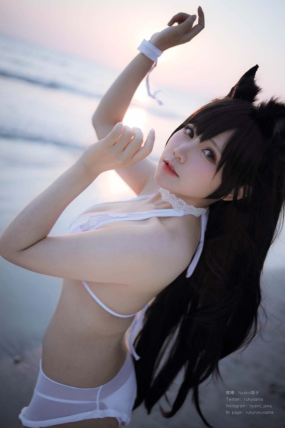 Nyako喵子 – 爱宕泳装 Cosplay-第1张
