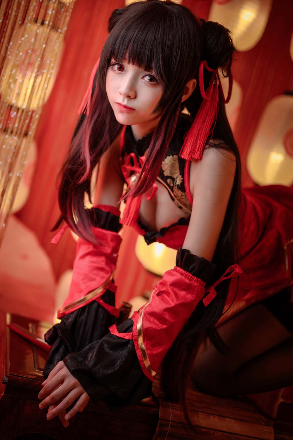 大大卷卷小卷 – 红色双马尾 Cosplay-第1张