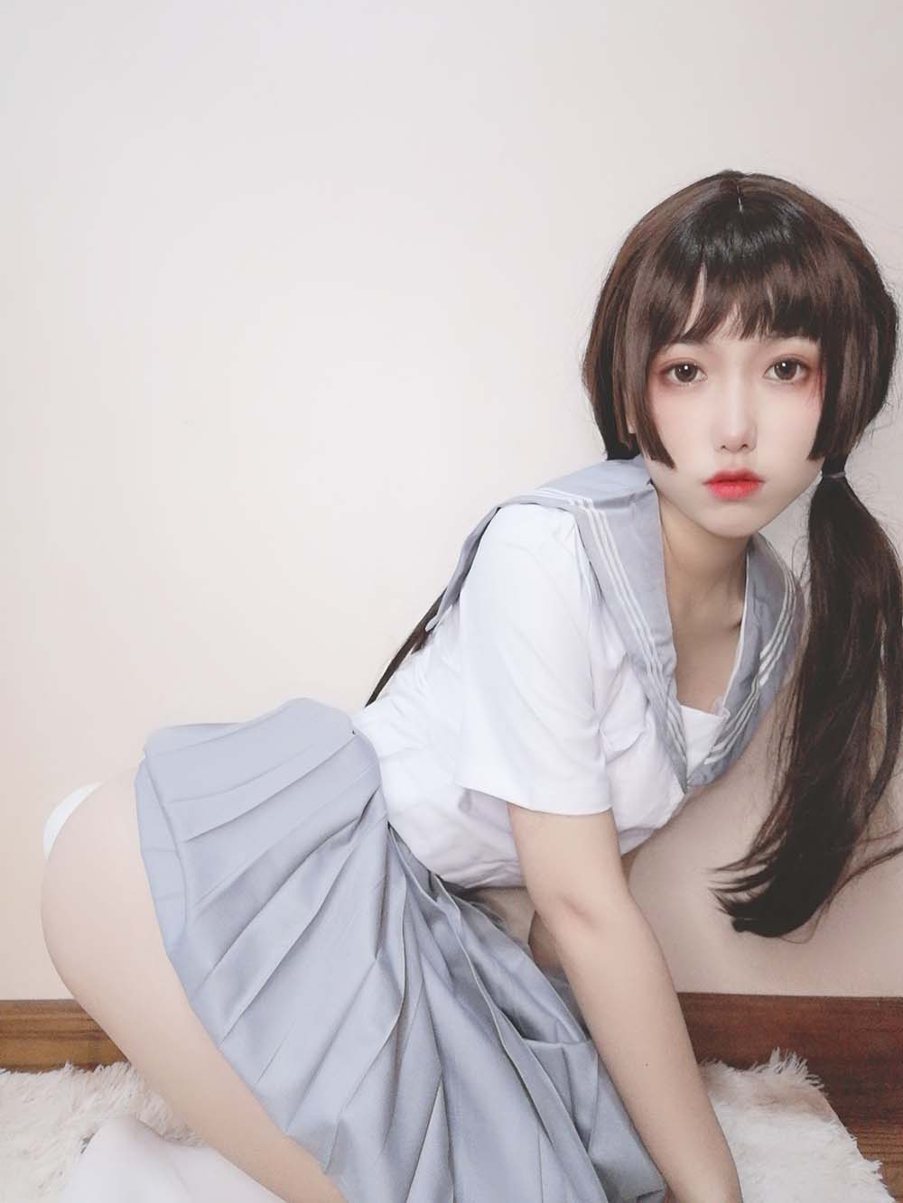 芋圆侑子SJ_ – 白丝jk Cosplay-第1张