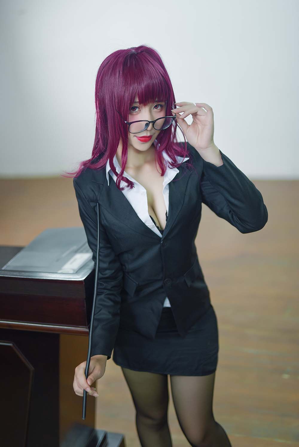 九曲Jean – 斯卡哈 老师 Cosplay-第1张