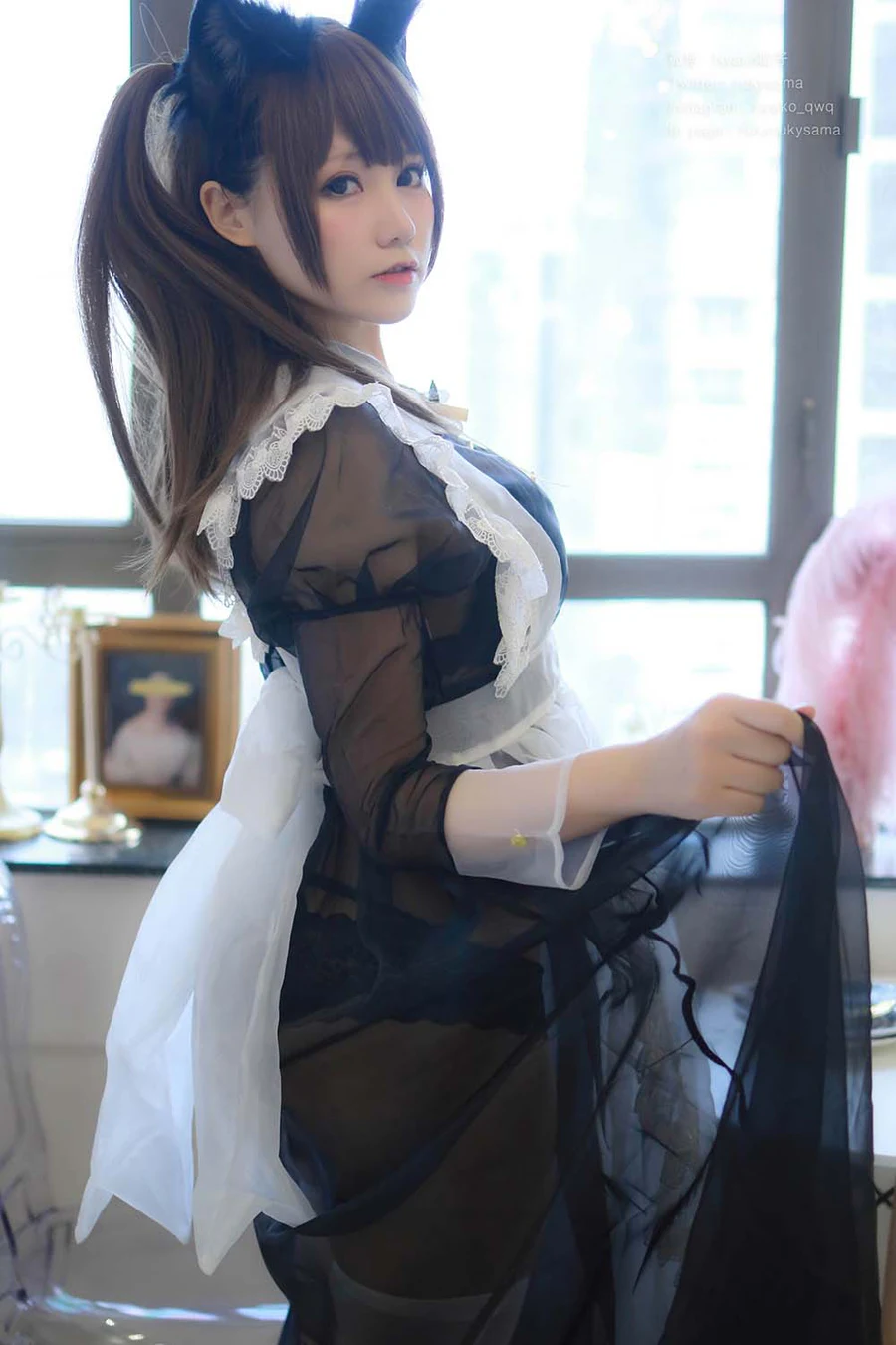 Nyako喵子 – 透明女仆 Cosplay-第1张