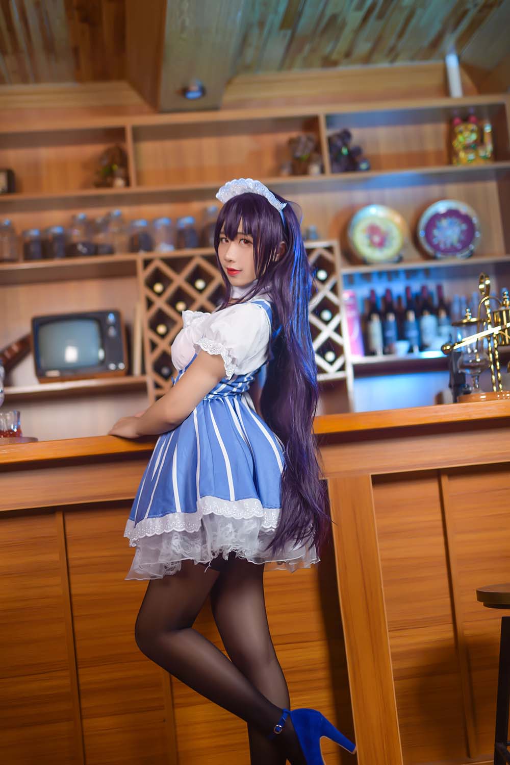 九曲Jean – 加藤惠女仆 Cosplay-第1张