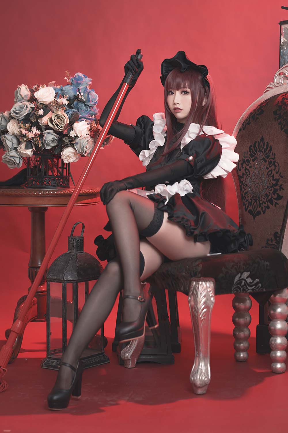 面饼仙儿 – 斯卡哈女仆 Cosplay-第1张