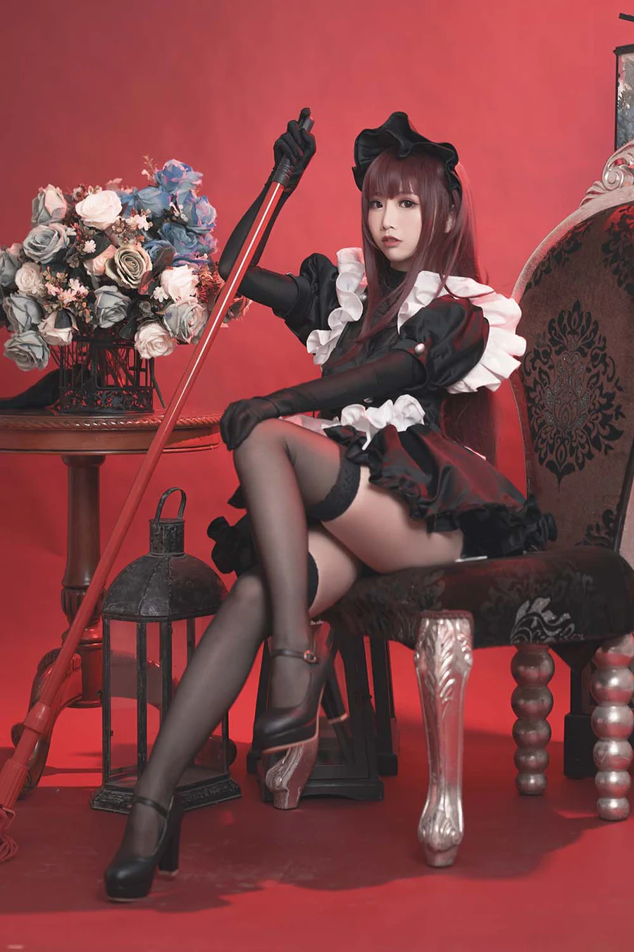 面饼仙儿 – 斯卡哈女仆 Cosplay-第1张