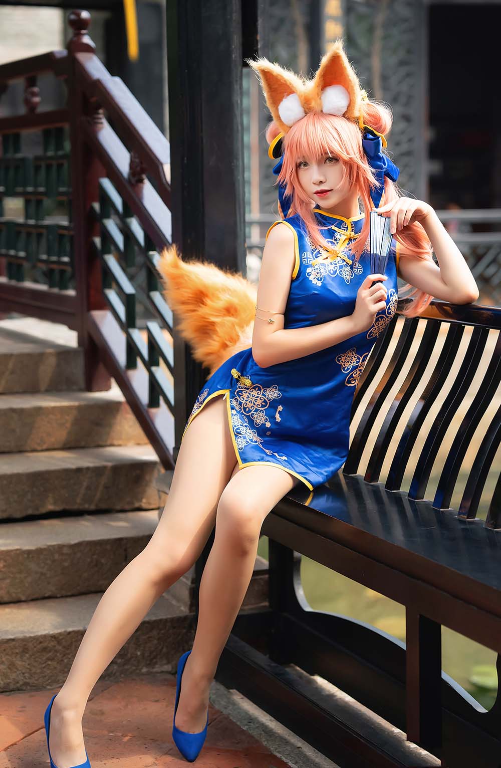大大卷卷小卷 – 玉藻前旗袍 Cosplay-第1张