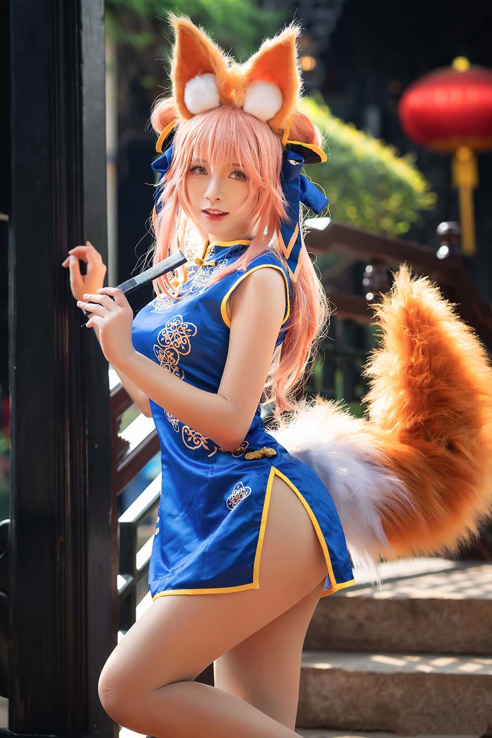 大大卷卷小卷 – 玉藻前旗袍 Cosplay-第2张