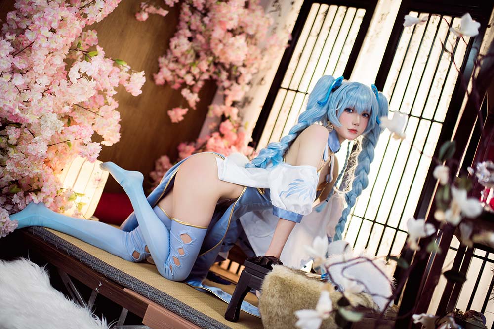 阿包也是兔娘 – 少女前线 PA15翠雀媚 Cosplay-第2张