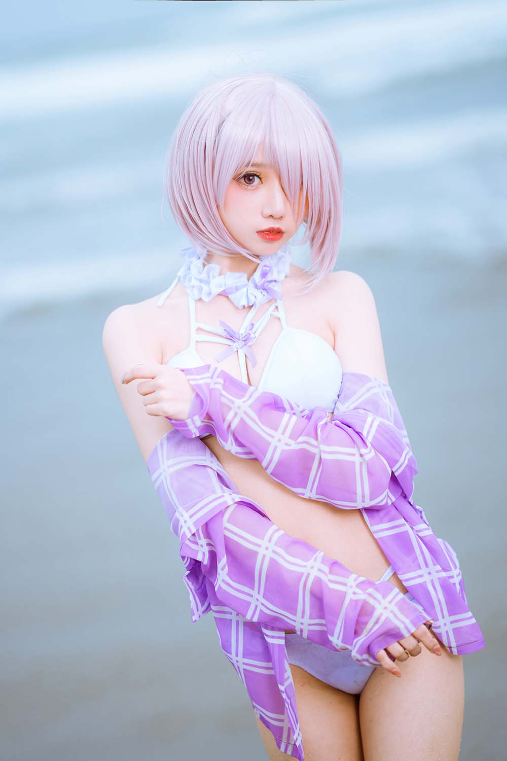 果咩酱w – 海边玛修 Cosplay-第1张