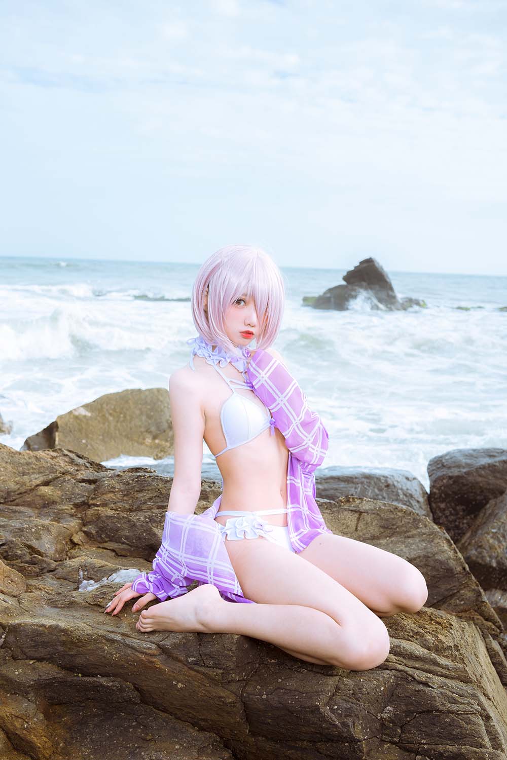 果咩酱w – 海边玛修 Cosplay-第2张
