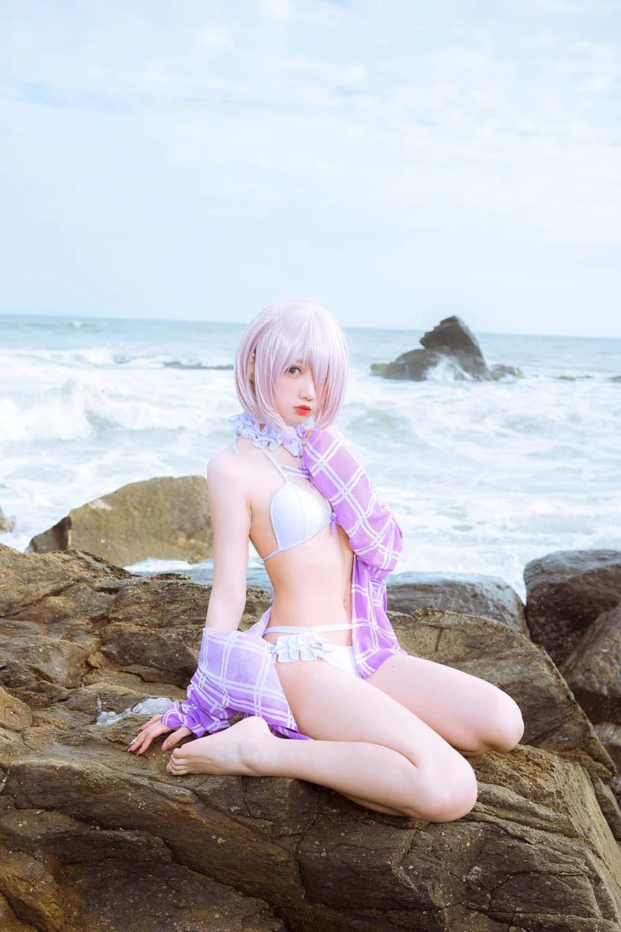 果咩酱w – 海边玛修 Cosplay-第2张