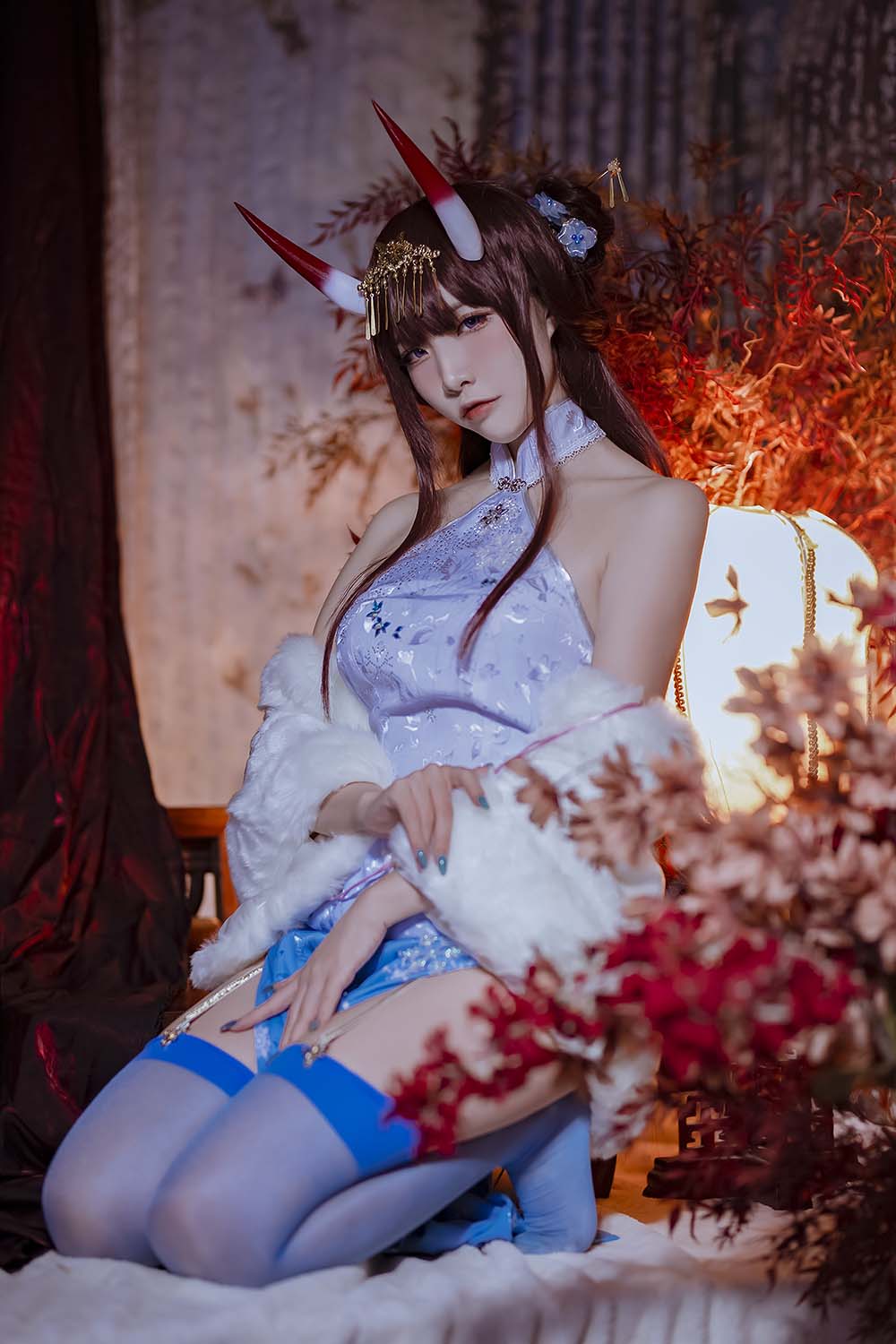 二佐Nisa – 碧蓝航线 能代旗袍 Cosplay-第1张