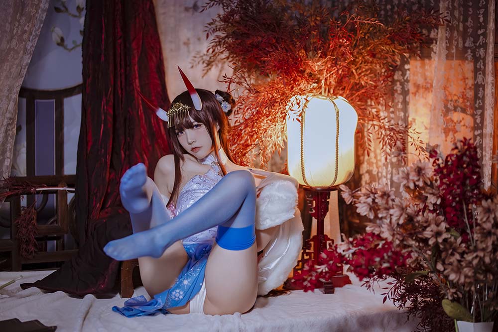 二佐Nisa – 碧蓝航线 能代旗袍 Cosplay-第2张
