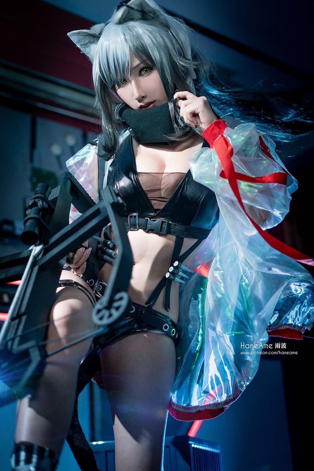 Hane Ame 雨波写真 – 明日方舟黑 Cosplay-第1张