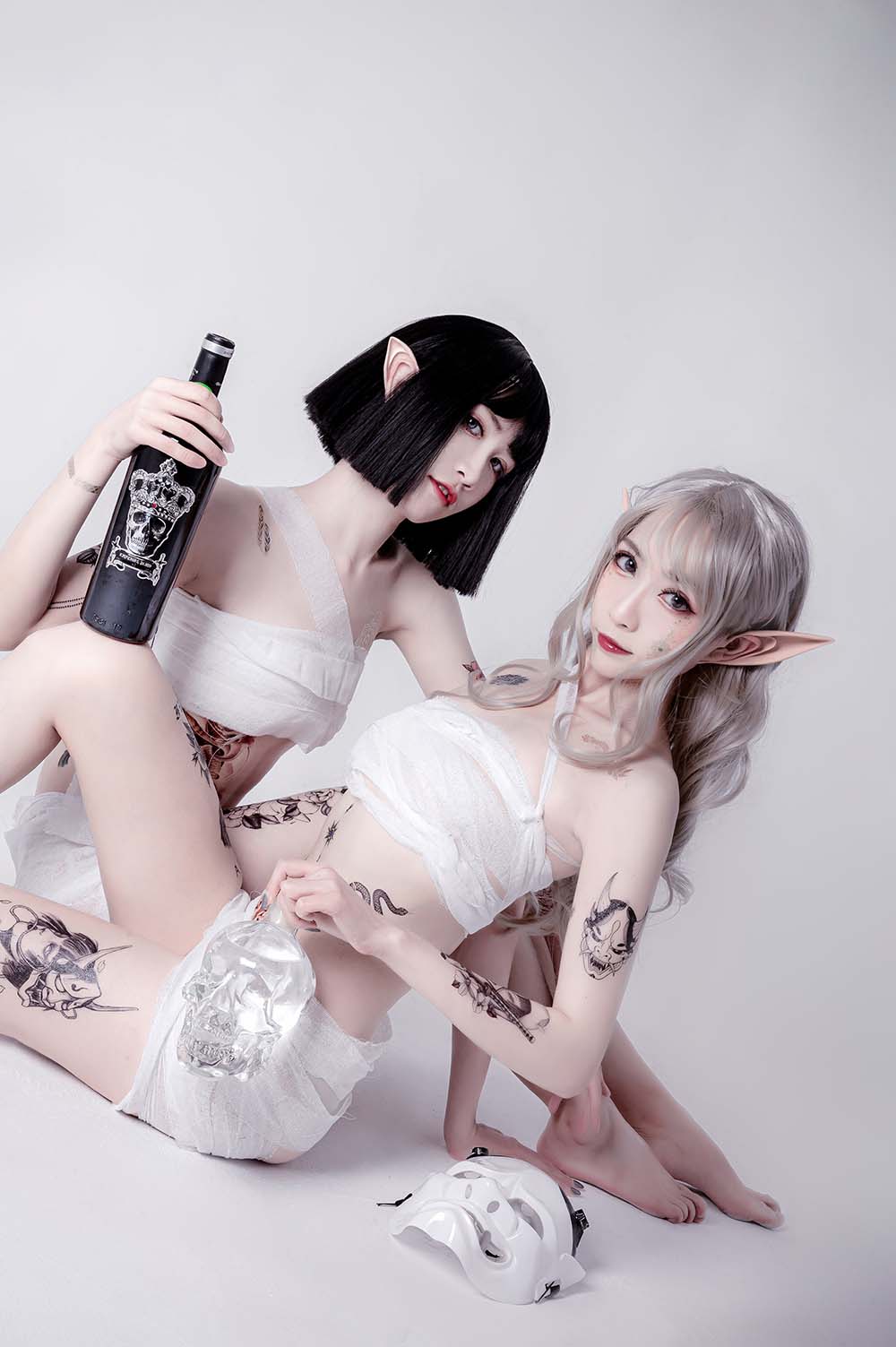 阮邑_Fairy – 绑带和武士 Cosplay-第1张