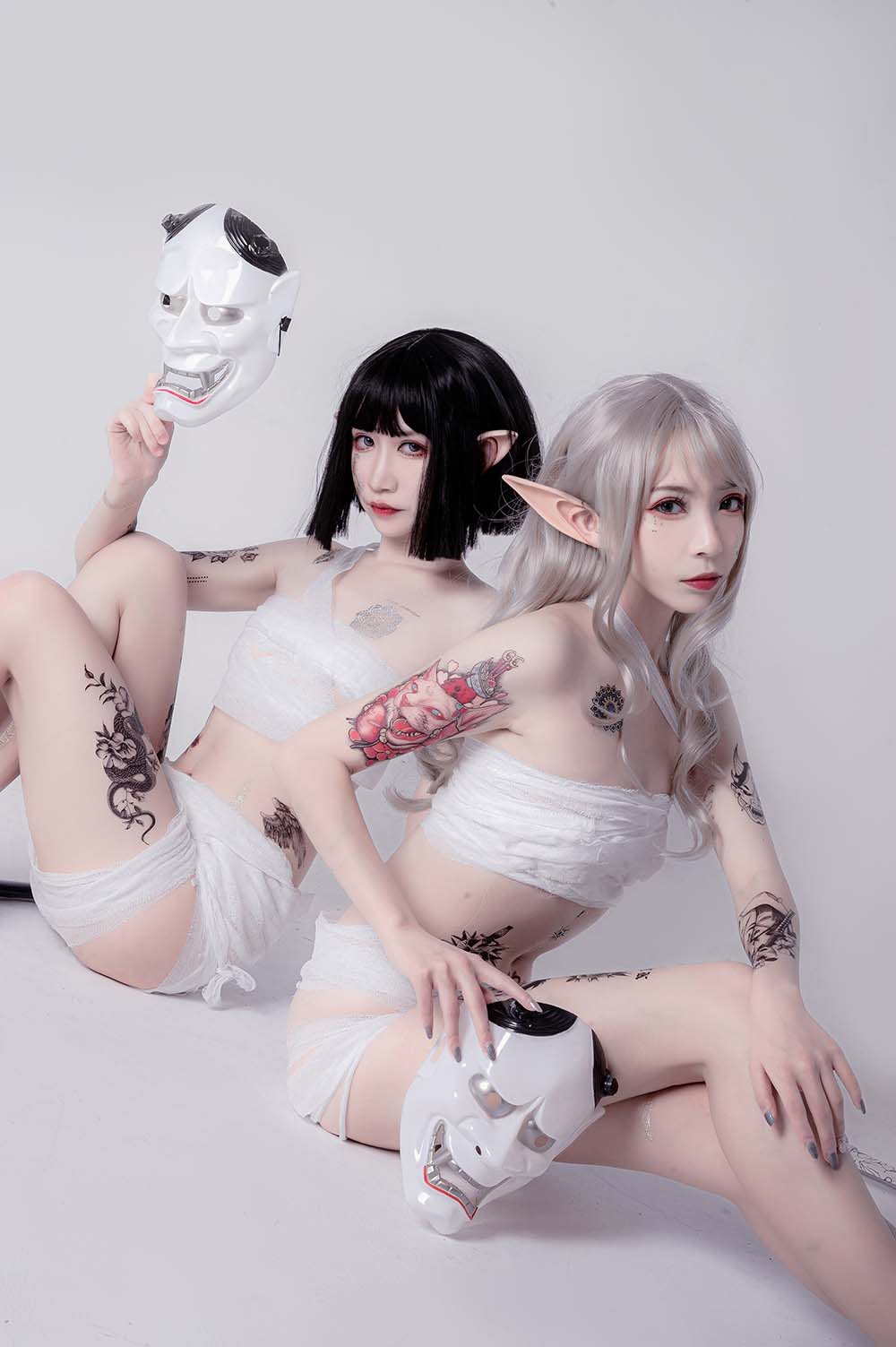 阮邑_Fairy – 绑带和武士 Cosplay-第2张