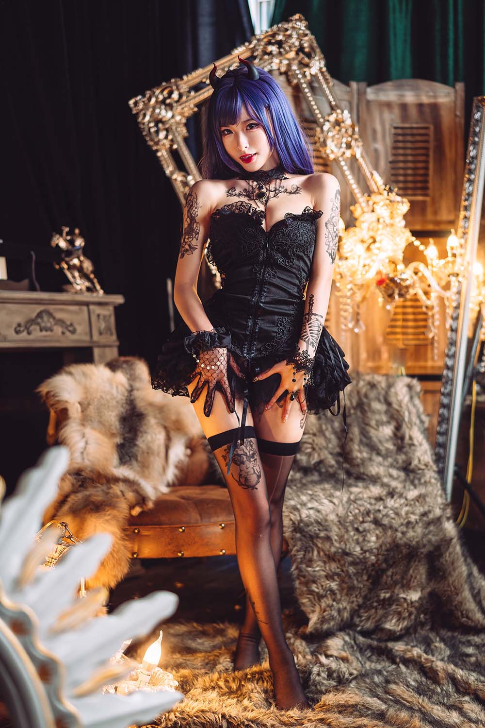 清水由乃 – 暗黑纹身 Cosplay-第1张
