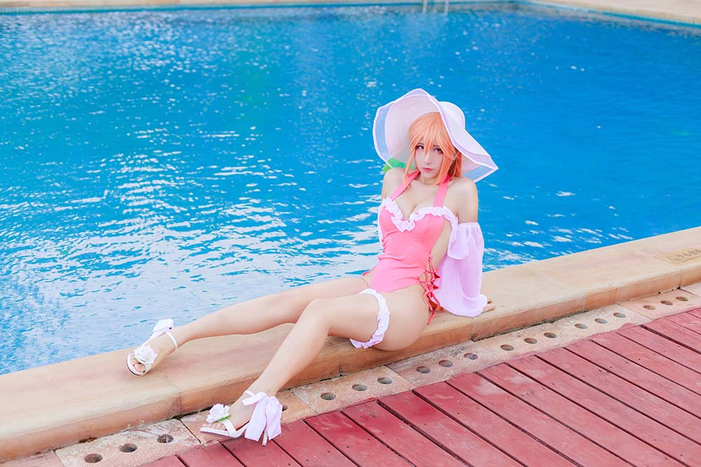 九曲Jean – 黎塞留泳装 Cosplay-第1张