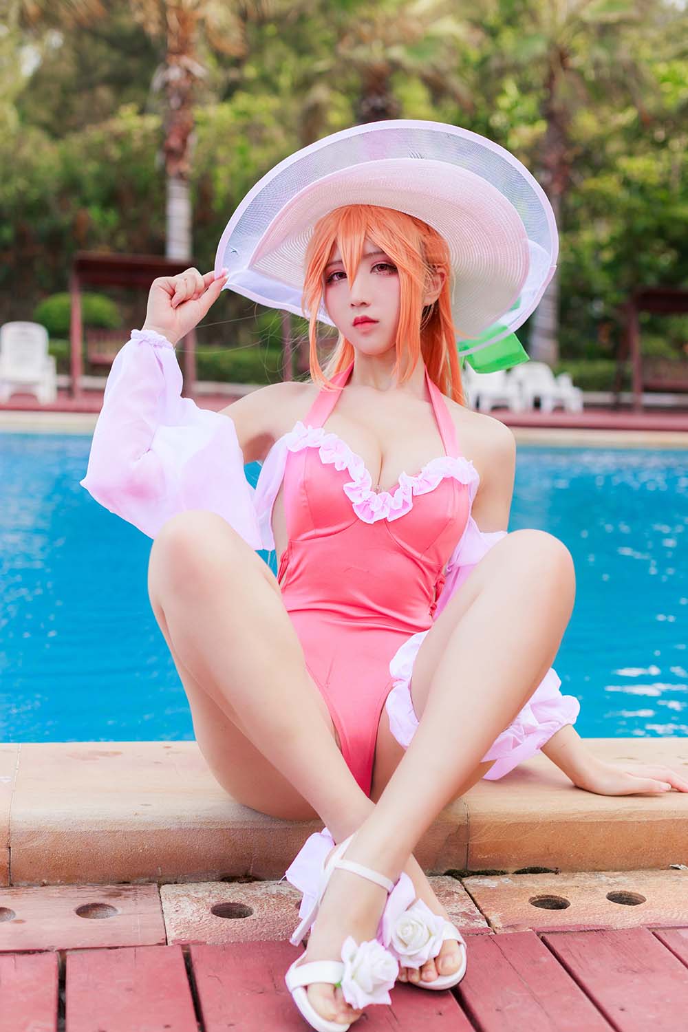 九曲Jean – 黎塞留泳装 Cosplay-第2张