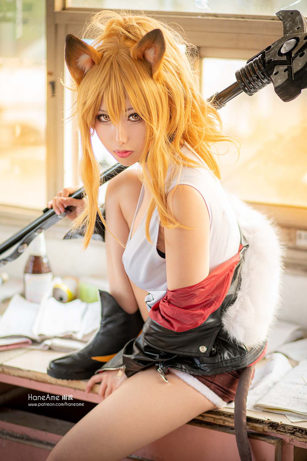 Hane Ame 雨波写真 – 明日方舟 推进之王1 Cosplay-第1张