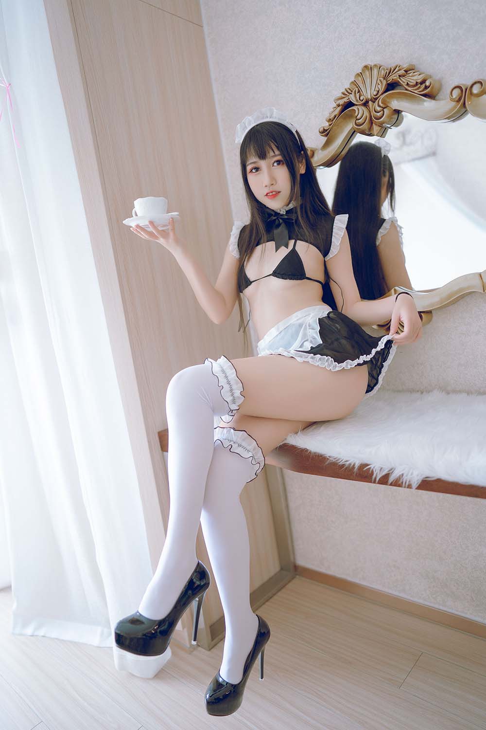 不呆猫 – 女仆 Cosplay-第2张