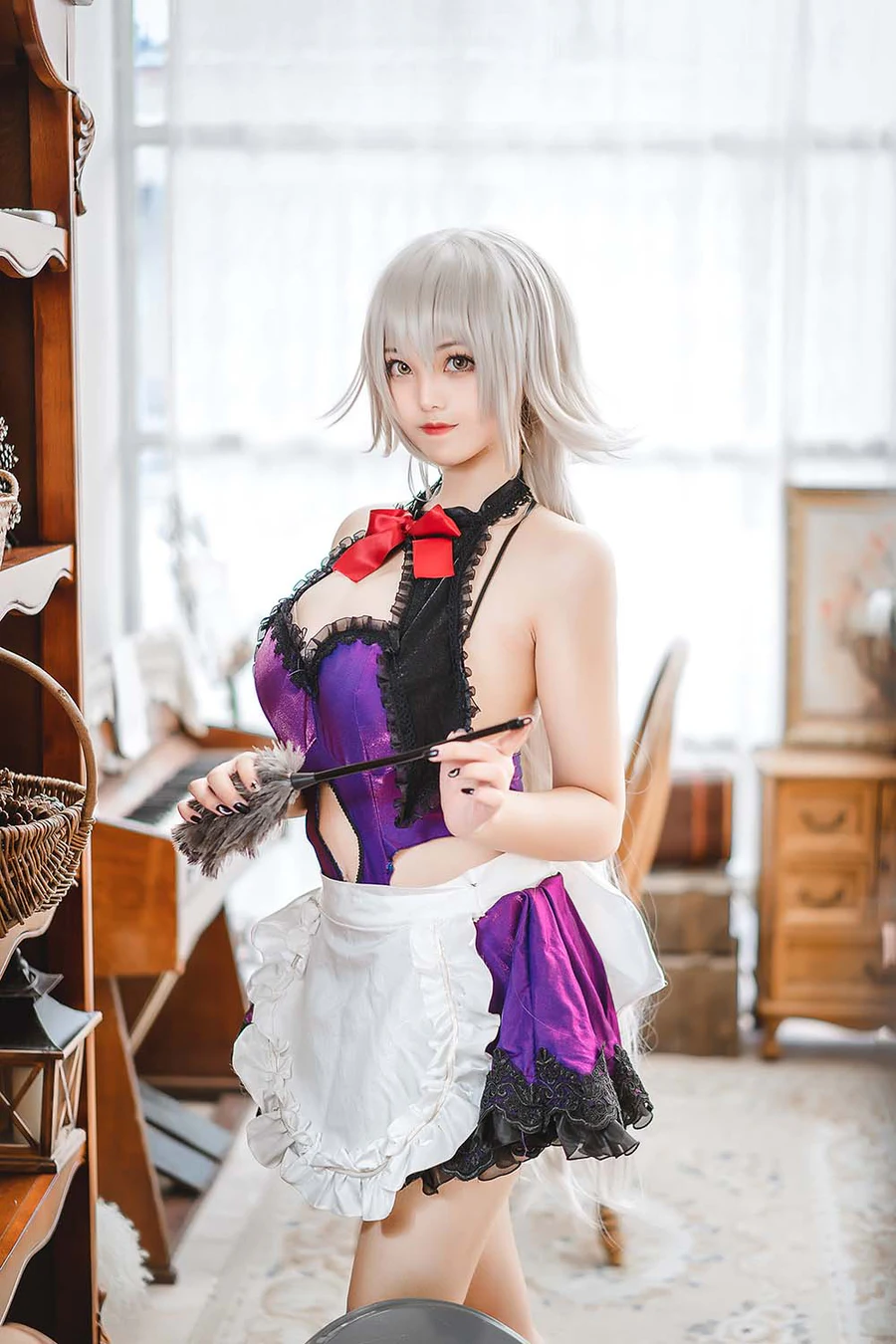 蜜汁猫裘 – 贞德女仆 Cosplay-第1张