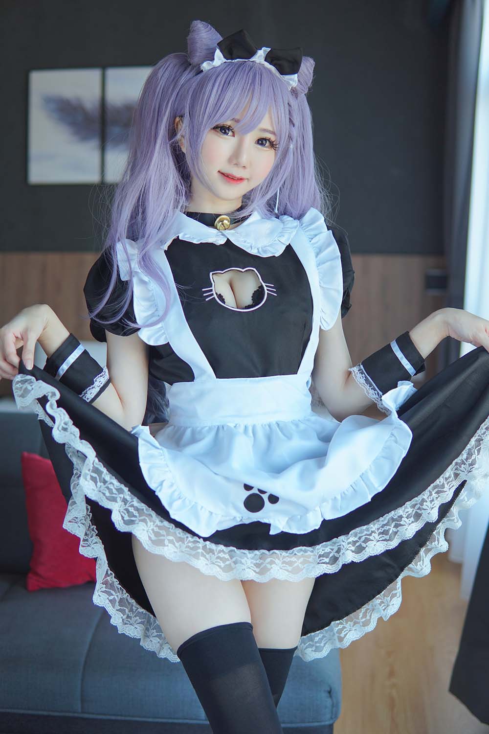 Sally Dorasnow – Keqing Maid Cosplay-第1张