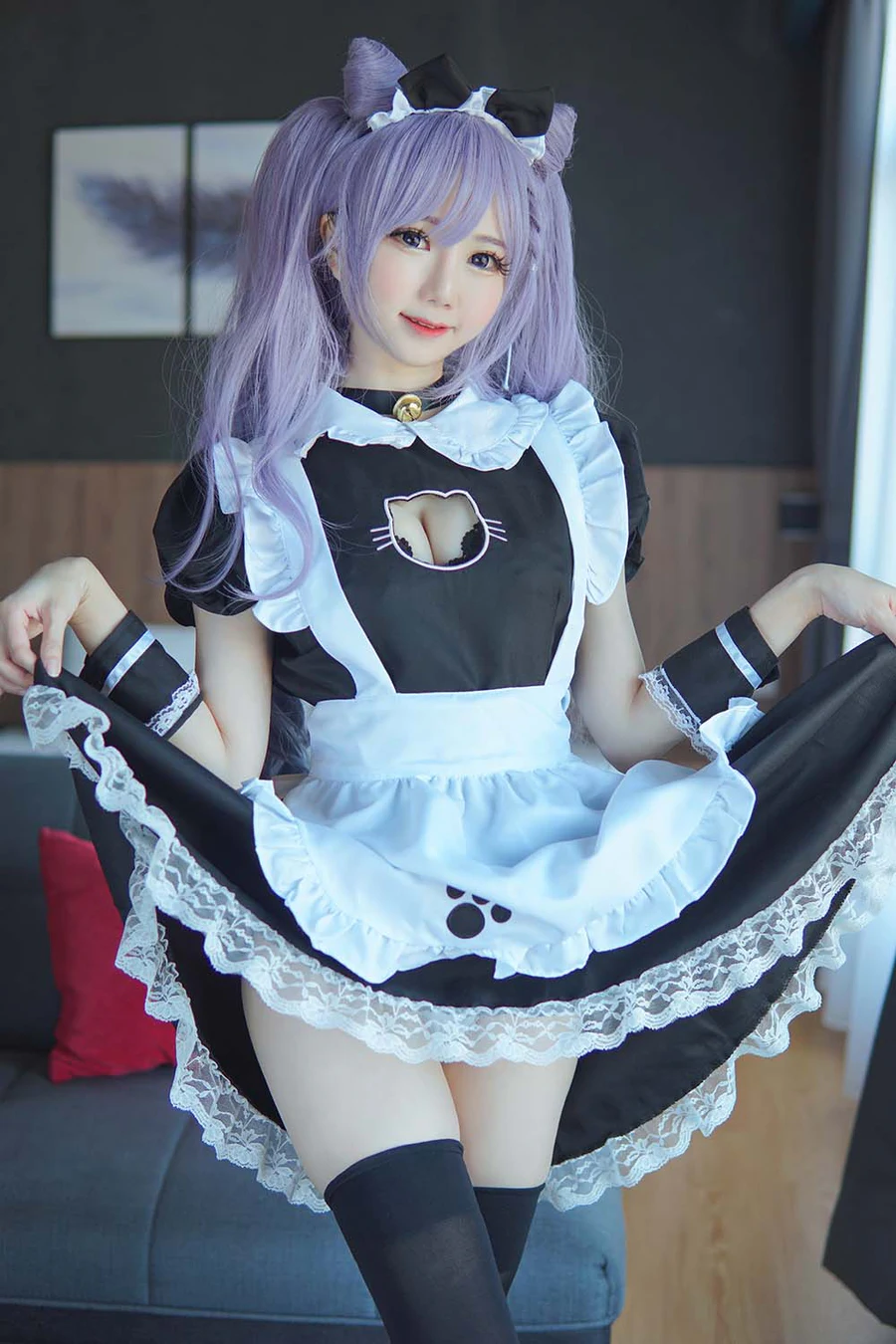 Sally Dorasnow – Keqing Maid Cosplay-第1张