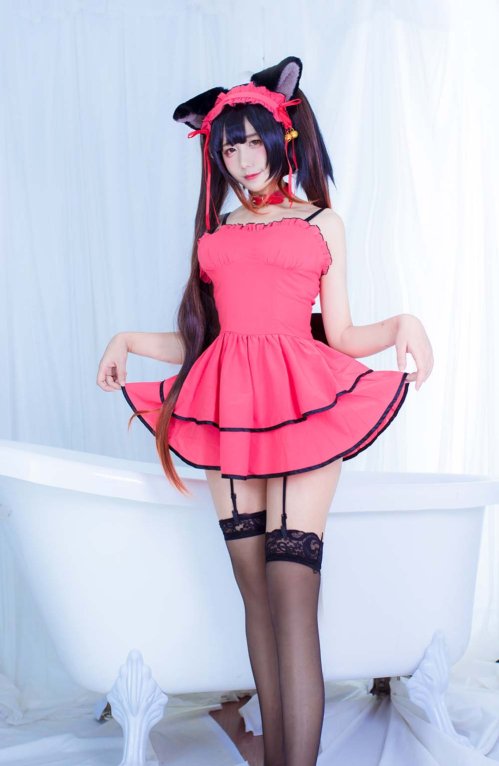九曲Jean – 狂三睡衣 Cosplay-第1张