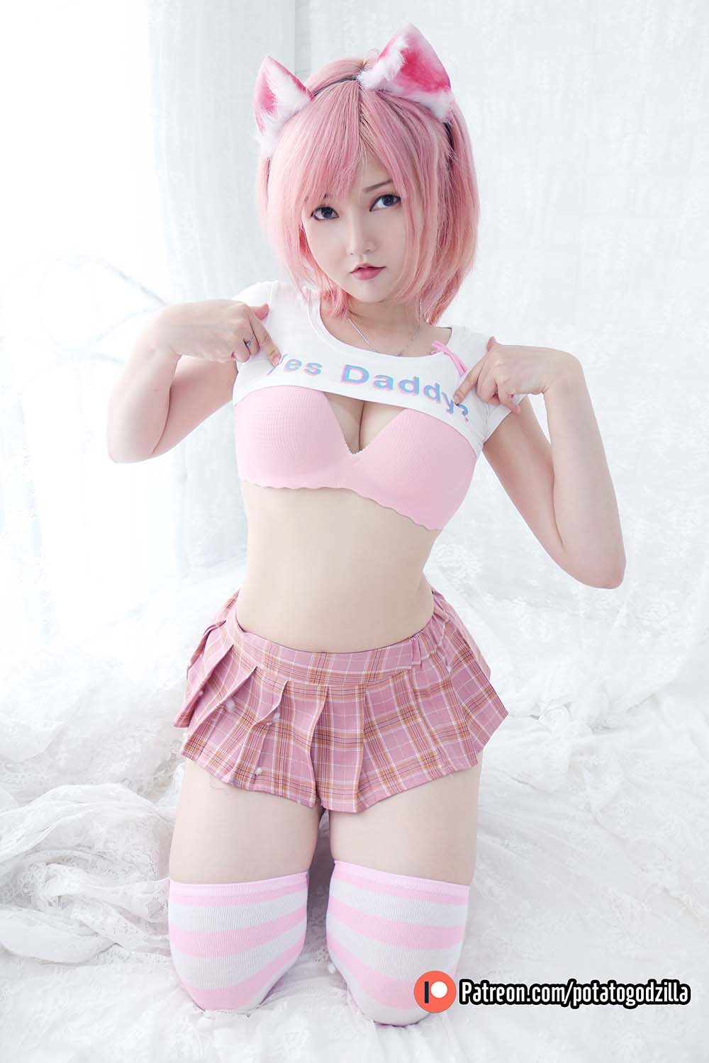 Potato Godzilla – Pink Casual Cosplay-第2张
