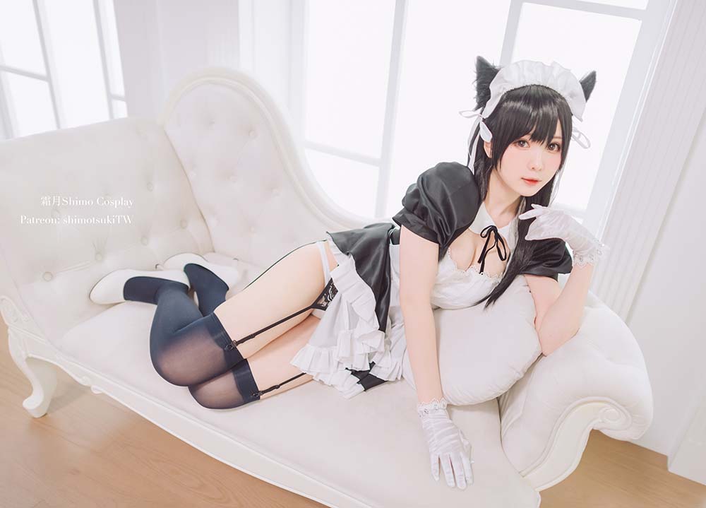 霜月shimo – 爱宕女仆 Cosplay-第2张