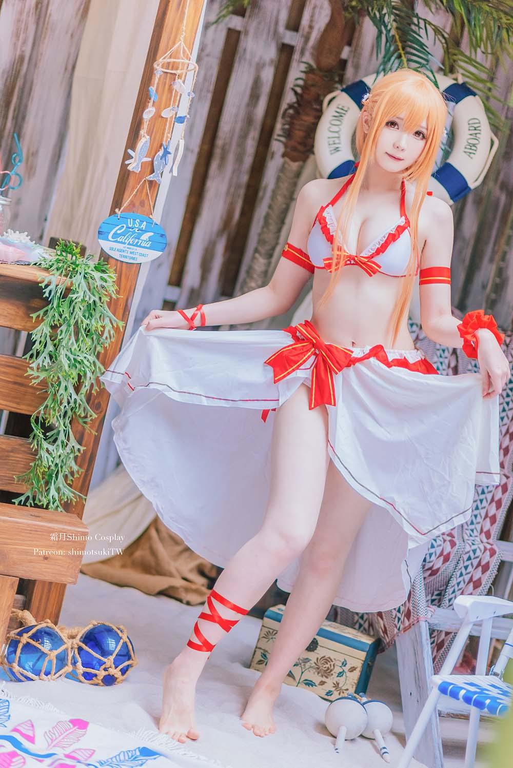 霜月shimo – Asuna泳装 Cosplay-第1张