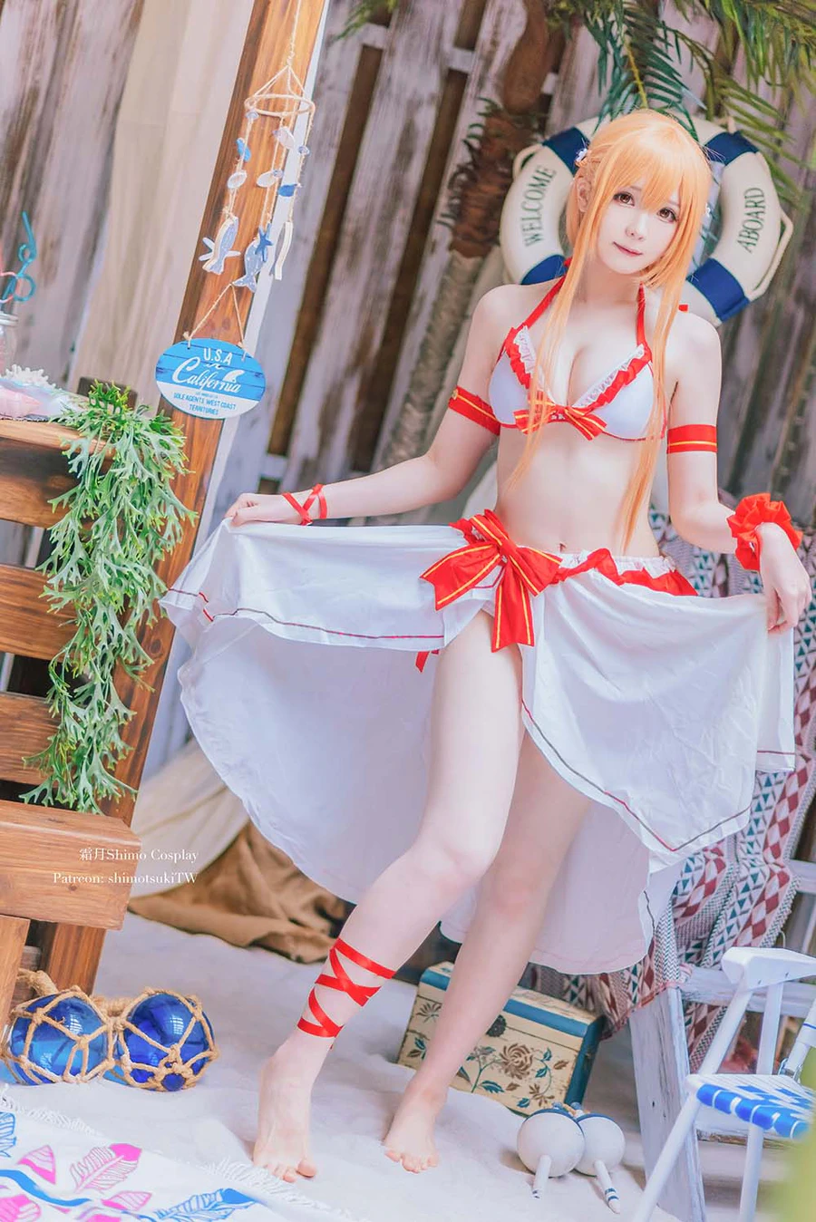 霜月shimo – Asuna泳装 Cosplay-第1张