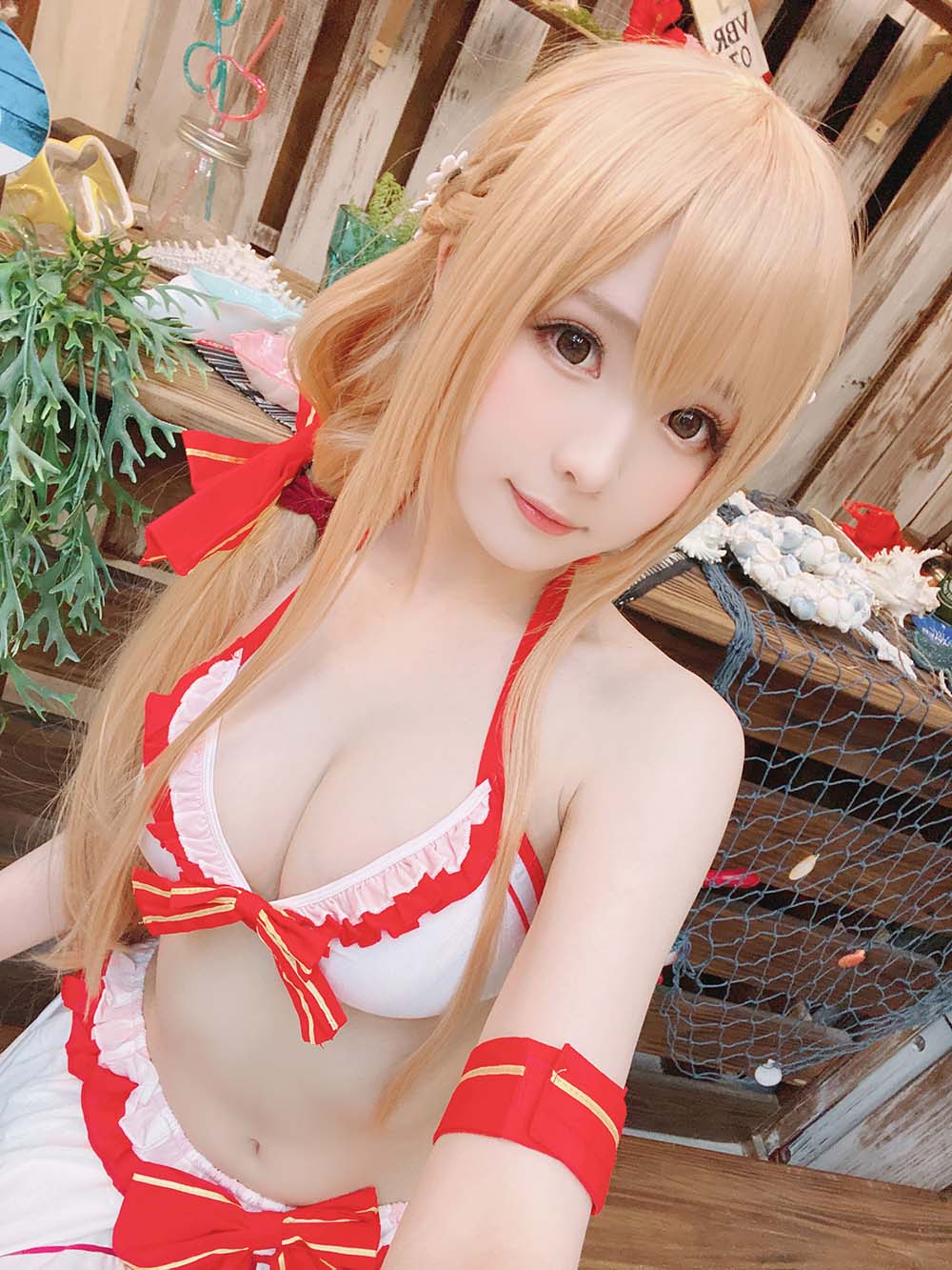 霜月shimo – Asuna泳装 Cosplay-第2张