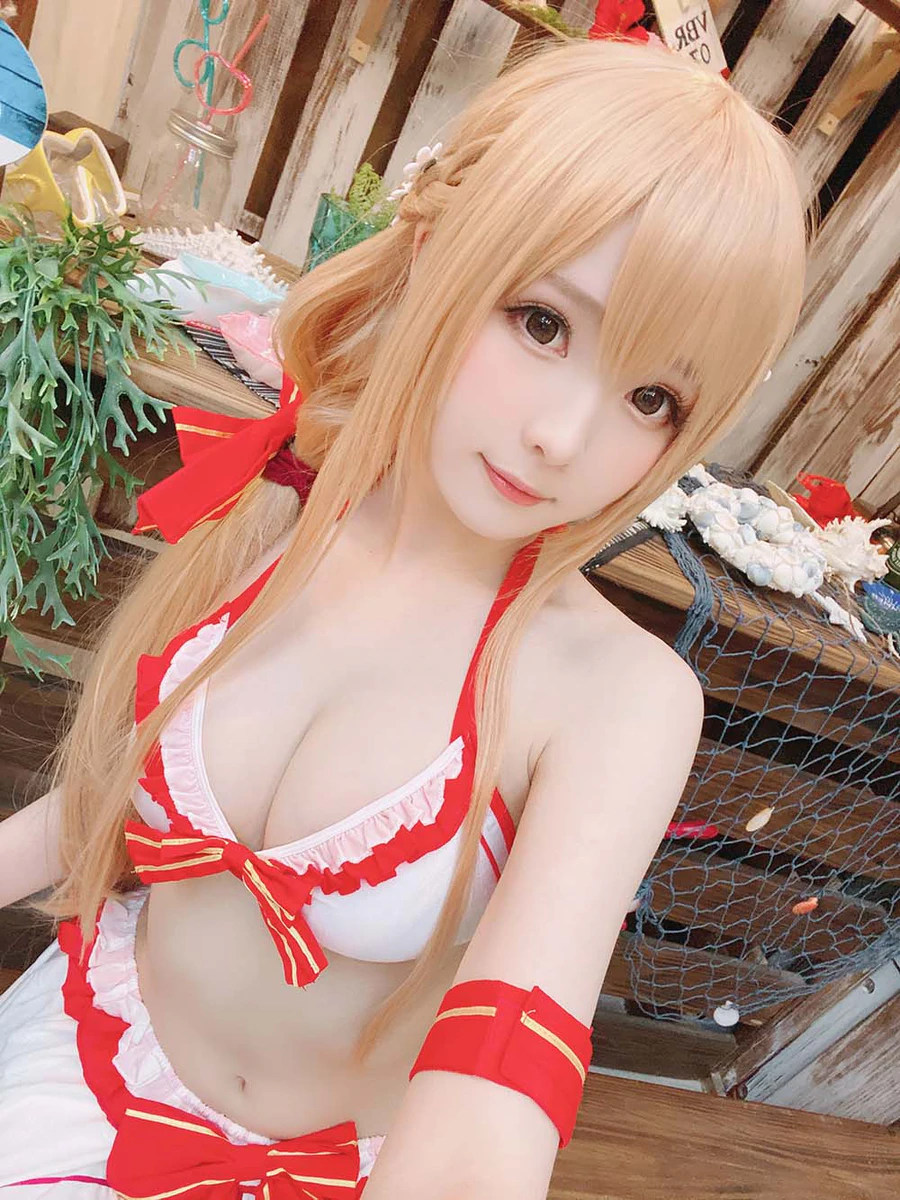 霜月shimo – Asuna泳装 Cosplay-第2张