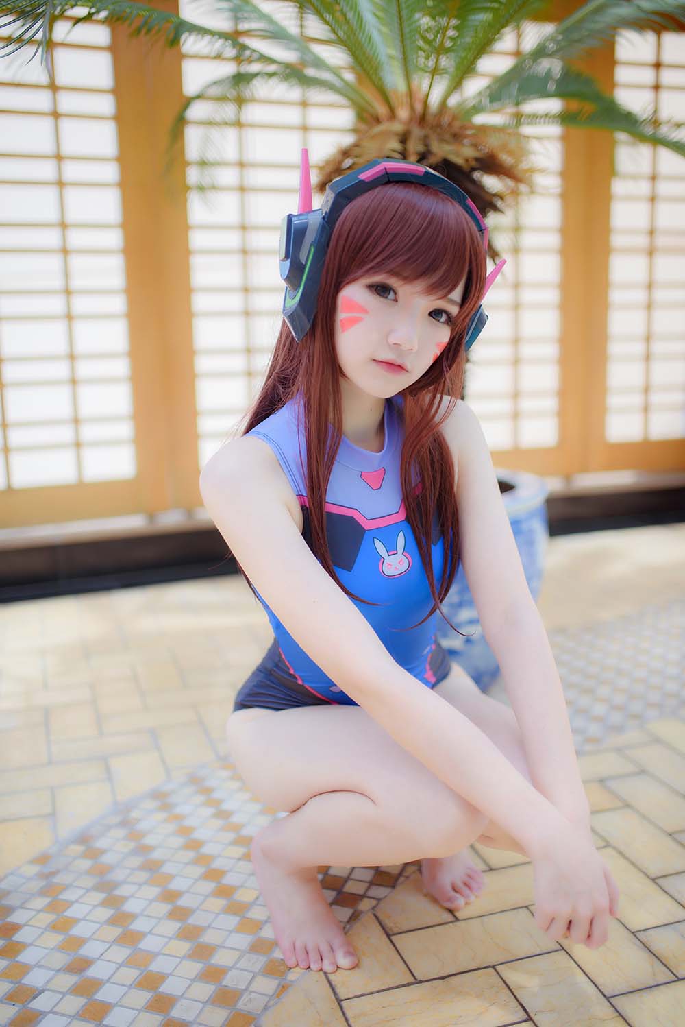 雪晴Astra – D.Va水着 Cosplay-第2张