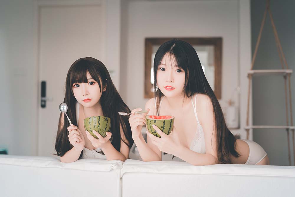 面饼仙儿 &香草喵 – 清凉姐妹 Cosplay-第2张