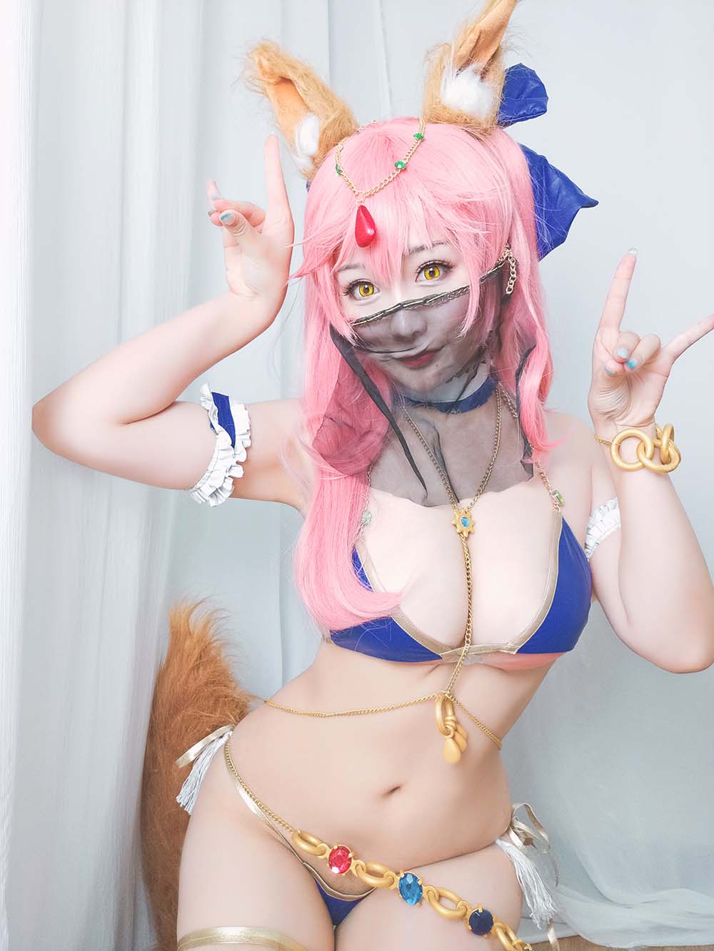 三刀刀Miido – 玉藻前 Cosplay-第1张