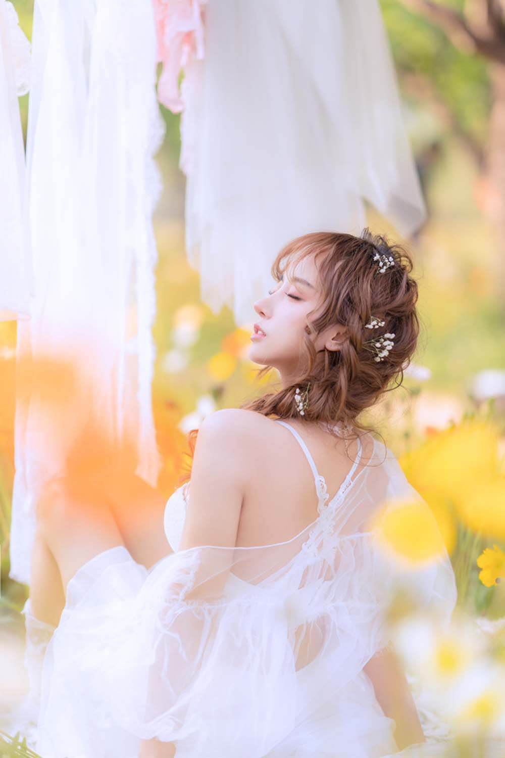 过期米线线喵 – 夏日限定 晒衣服 Cosplay-第1张