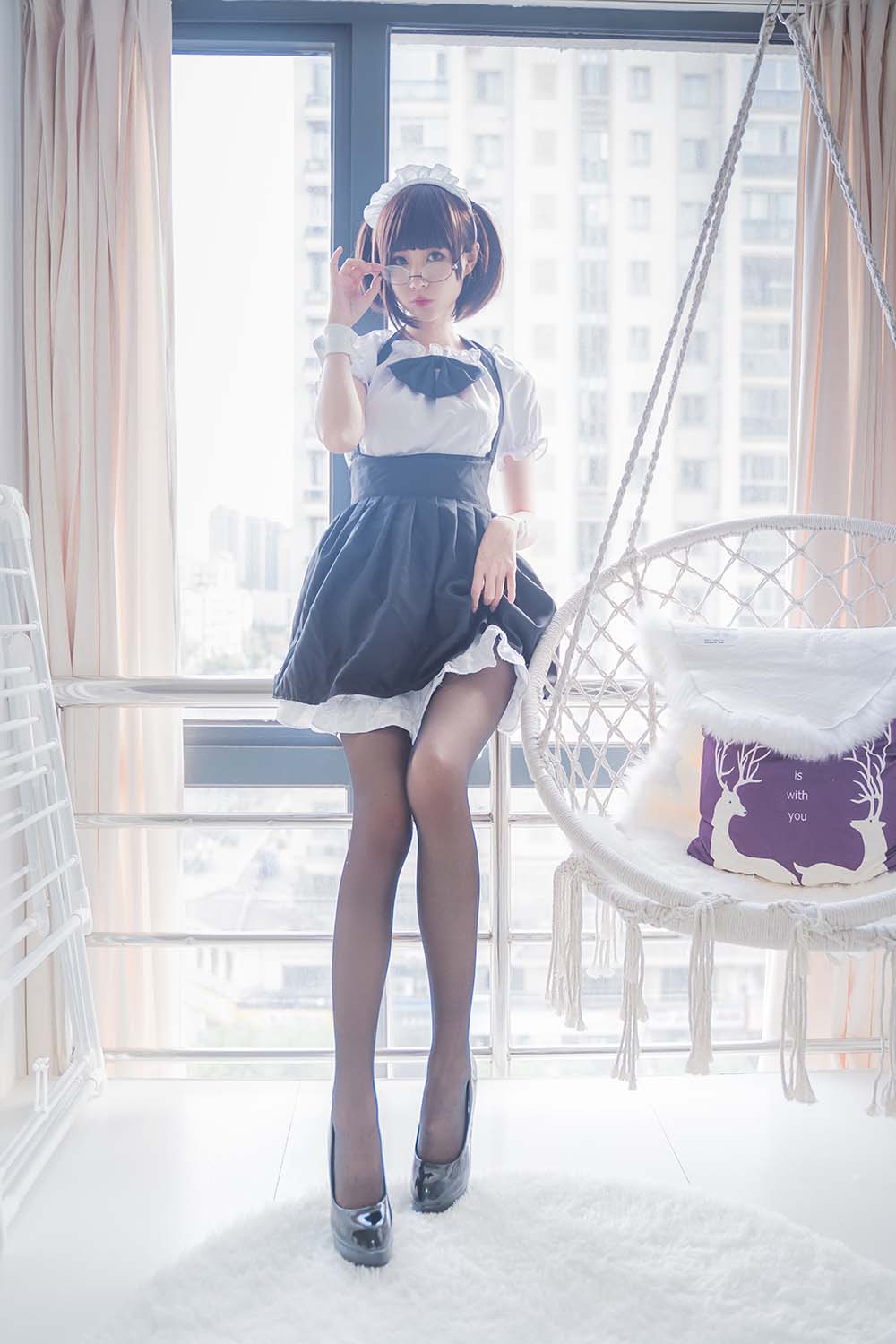 西园寺南歌写真 – 黑袜 Cosplay-第2张