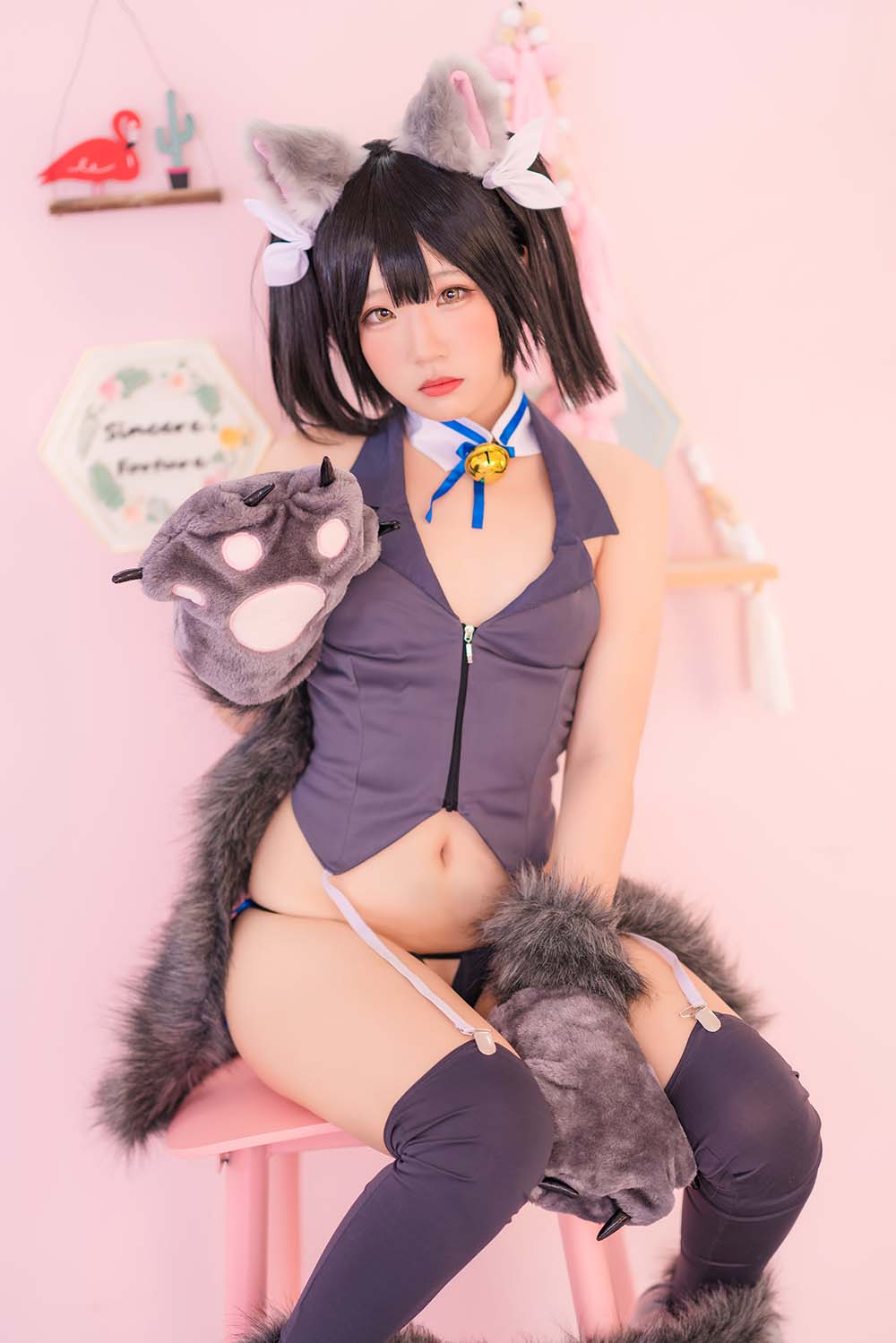 Mime弥美 – プリズマ 衛宮 美遊 黒・猫ver Cosplay-第1张