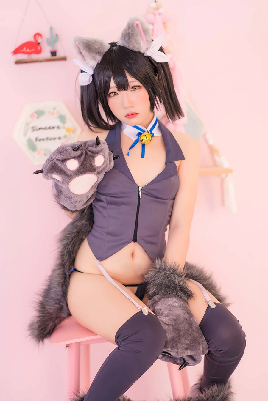 Mime弥美 – プリズマ 衛宮 美遊 黒・猫ver Cosplay-第1张