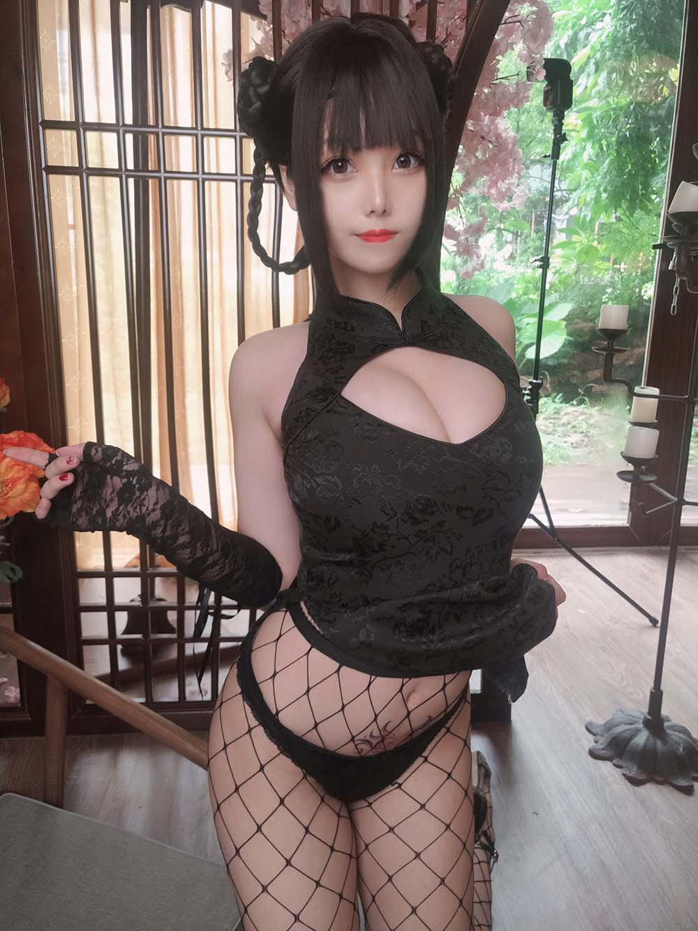 蜜汁猫裘 – 皮衣舞娘 Cosplay-第1张